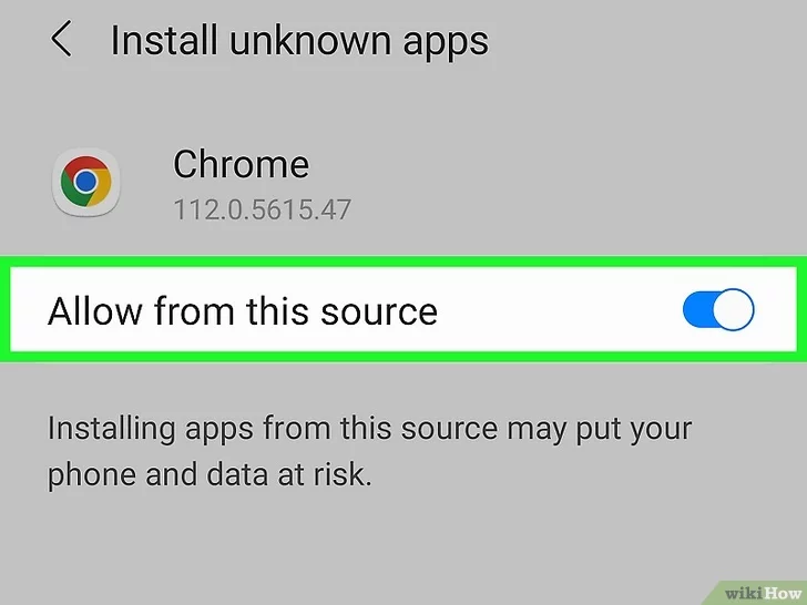 Step 1: Allow unknown apps